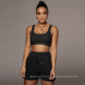 2021 пользовательский логотип два шорт -набор Peice Summer Biker Lady Short Bins